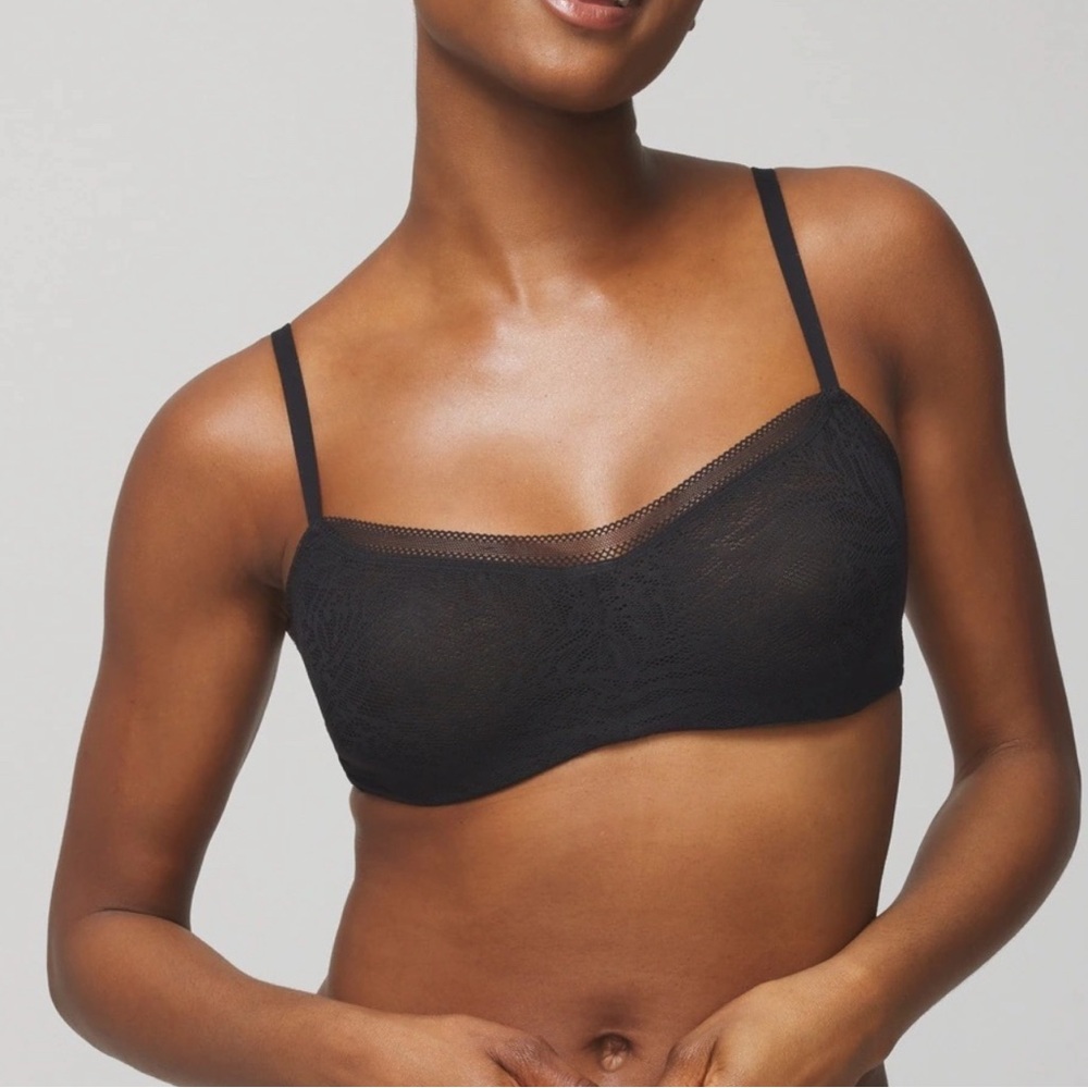 Soma Unlined Lace Balconette Bra Size 36DD Black NWT